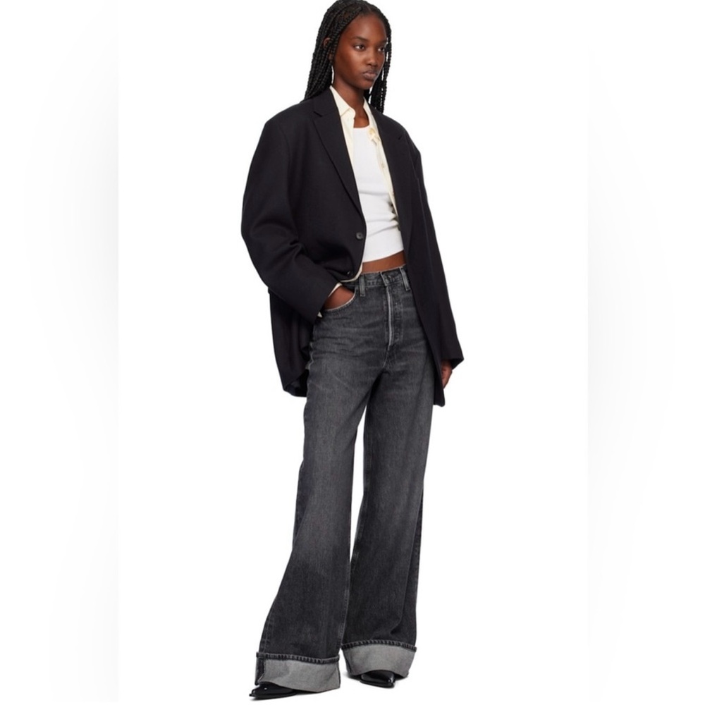 Agolde | Women’s Dame High Rise Wide Leg Cuffed Jeans | Size 31 | NWT